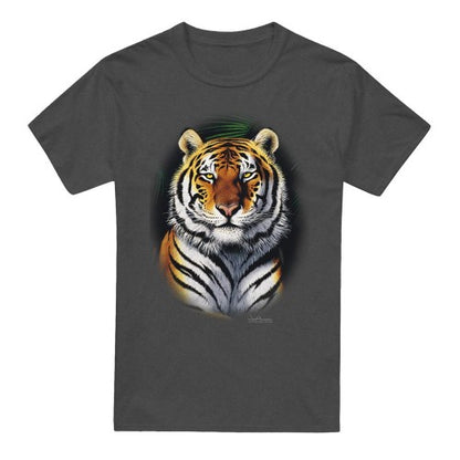 Front - Wildlife Unisex Adult Jungle Fire Heather T-Shirt