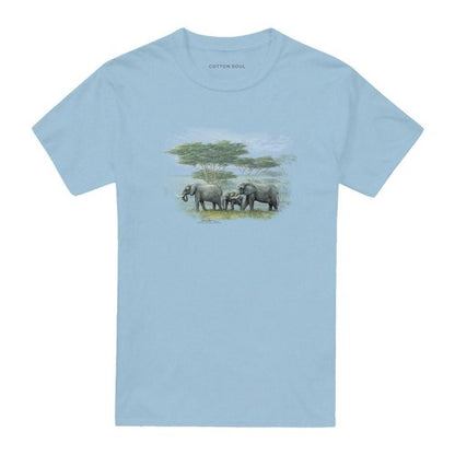 Front - Wildlife Unisex Adult Heart Of Africa Heather T-Shirt