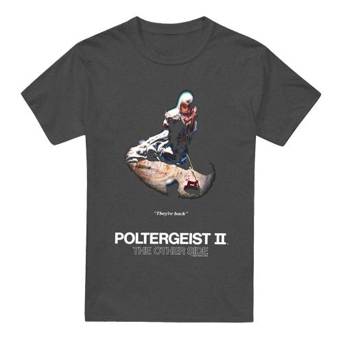 Front - Poltergeist Unisex Adult Poster Heather T-Shirt