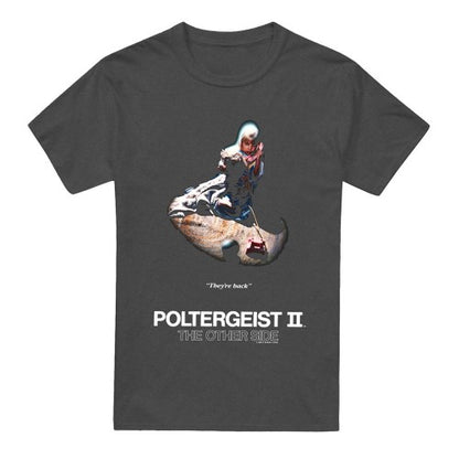 Front - Poltergeist Unisex Adult Poster Heather T-Shirt