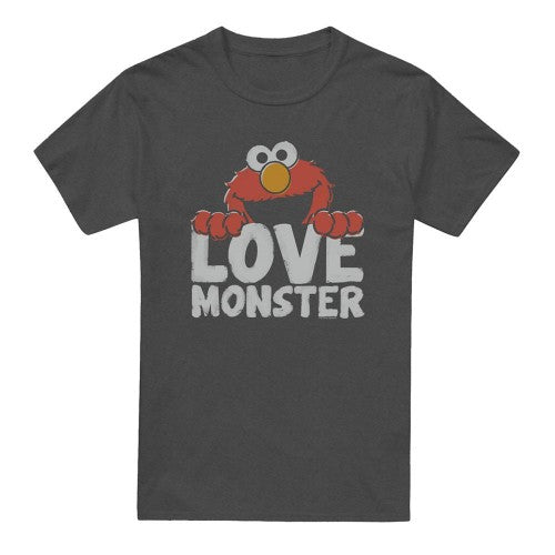 Front - Sesame Street Unisex Adult Love Monster Heather T-Shirt
