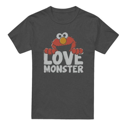 Front - Sesame Street Unisex Adult Love Monster Heather T-Shirt