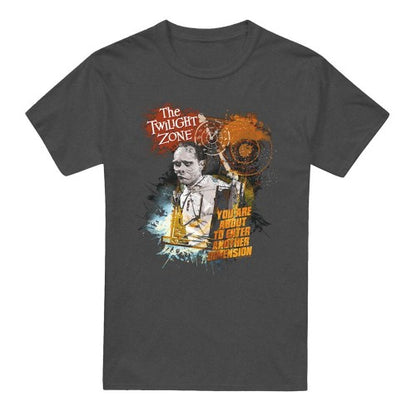 Front - The Twilight Zone Unisex Adult Enter At Own Risk Heather T-Shirt