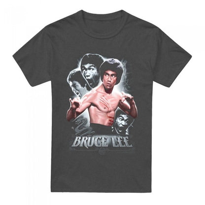 Front - Bruce Lee Unisex Adult Inner Fury Heather T-Shirt