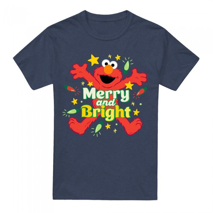 Front - Sesame Street Unisex Adult Happy Holidays Characters Heather T-Shirt