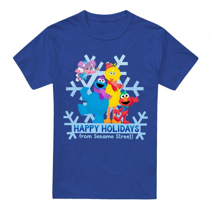 Front - Sesame Street Unisex Adult Winter Wishes Heather T-Shirt