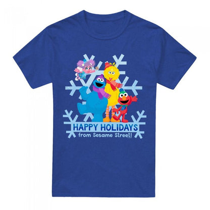 Front - Sesame Street Unisex Adult Winter Wishes Heather T-Shirt