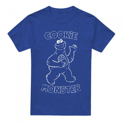 Front - Sesame Street Unisex Adult Simple Cookie Heather T-Shirt