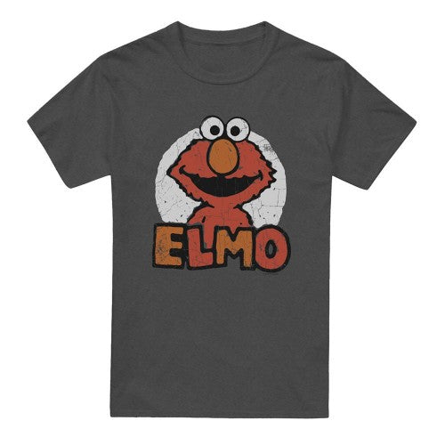 Front - Sesame Street Unisex Adult Elmo Heather T-Shirt