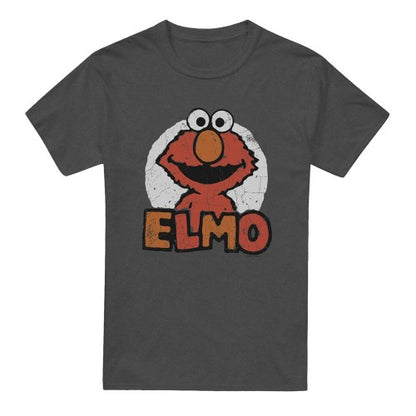 Front - Sesame Street Unisex Adult Elmo Heather T-Shirt