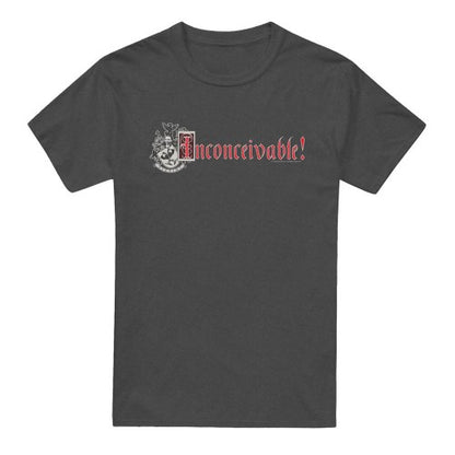 Front - The Princess Bride Unisex Adult Vizzini Crest Heather T-Shirt