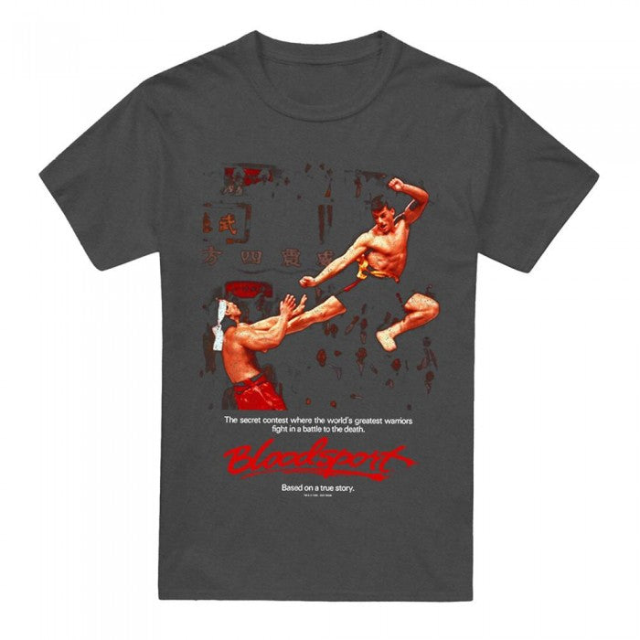 Front - Bloodsport Unisex Adult Poster Heather T-Shirt