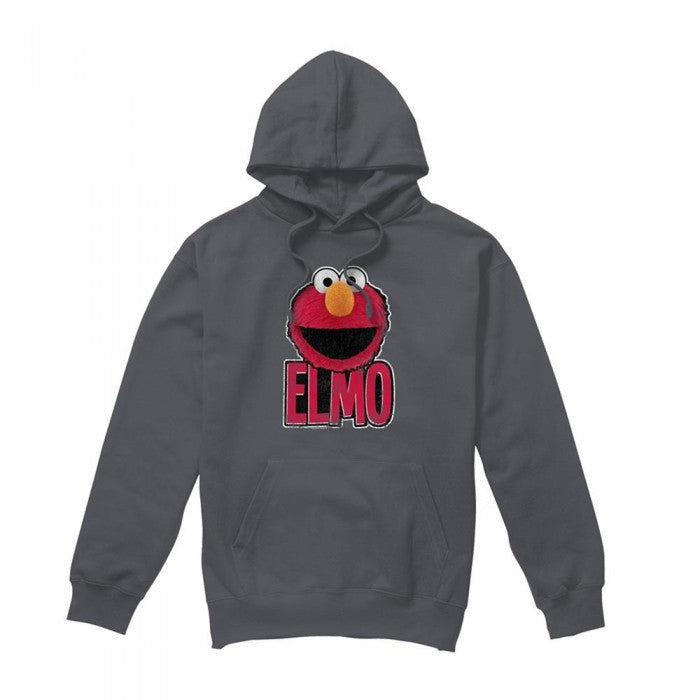 Front - Sesame Street Unisex Adult Elmo Smile Hoodie