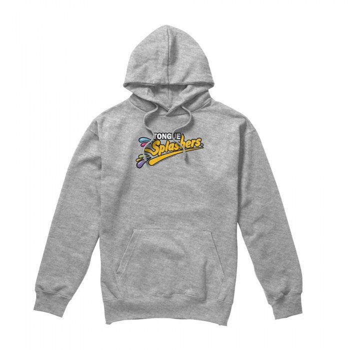 Front - Dubble Bubble Unisex Adult Tongue Splashers Logo Heather Hoodie