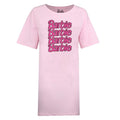 Front - Barbie Womens/Ladies Repeat Logo Long Length T-Shirt