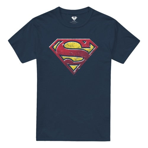Front - Superman Mens Pop Art Logo T-Shirt