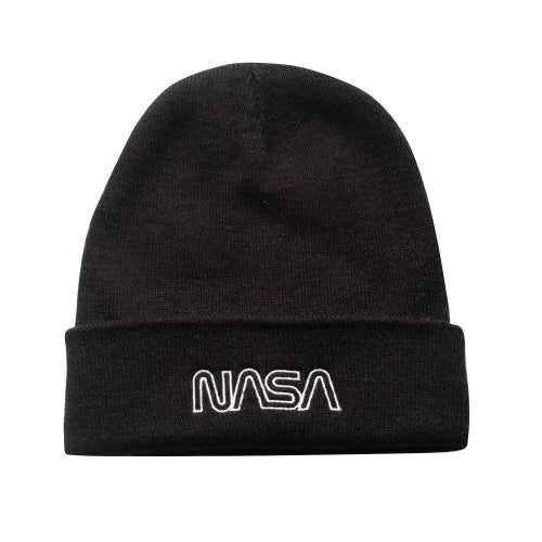 Front - NASA Mens Outline Logo Beanie