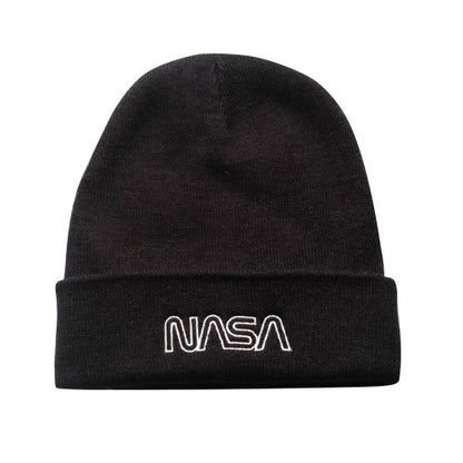 Front - NASA Mens Outline Logo Beanie