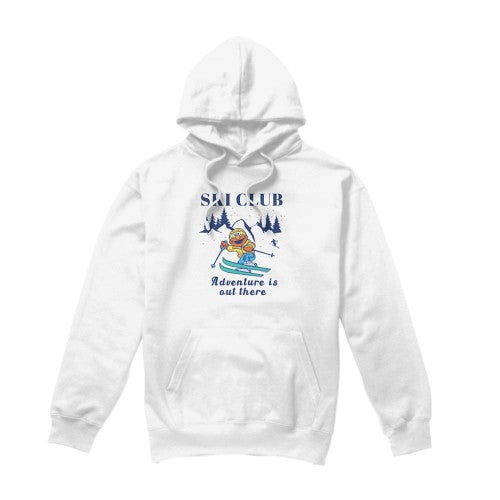 Front - Sesame Street Unisex Adult Ski Club Adventure Elmo Hoodie