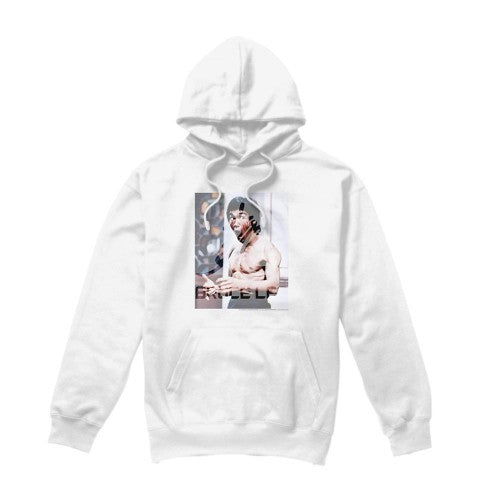 Front - Bruce Lee Unisex Adult Revving Up Hoodie
