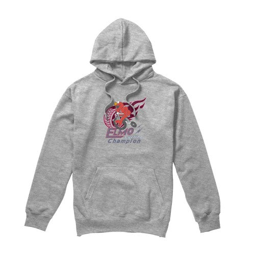 Front - Sesame Street Unisex Adult Cycle Champion Elmo Heather Hoodie