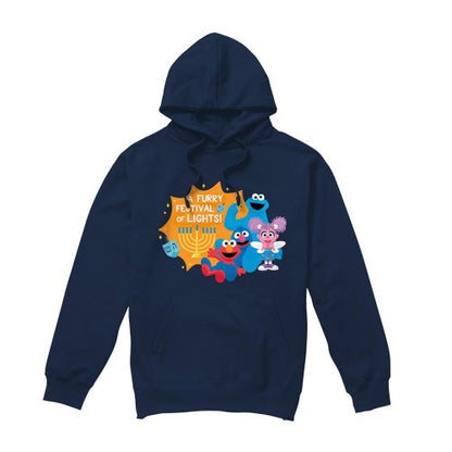 Front - Sesame Street Unisex Adult Furry Festival Of Lights Hoodie