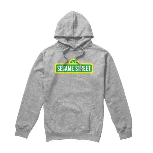 Front - Sesame Street Unisex Adult Logo Heather Hoodie