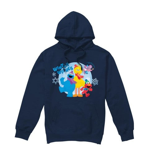 Front - Sesame Street Unisex Adult Winter Wishes Hoodie