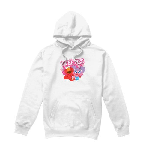 Front - Sesame Street Unisex Adult Sweeties Elmo & Abby Valentine`s Day Hoodie
