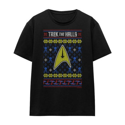 Front - Star Trek: The Original Series Womens/Ladies Trek The Halls T-Shirt