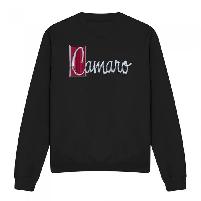 Front - Chevrolet Unisex Adult Chrome Script Sweatshirt
