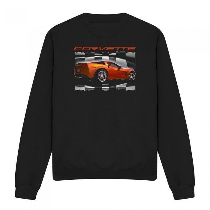 Front - Chevrolet Unisex Adult Orange Z06 Vette Sweatshirt