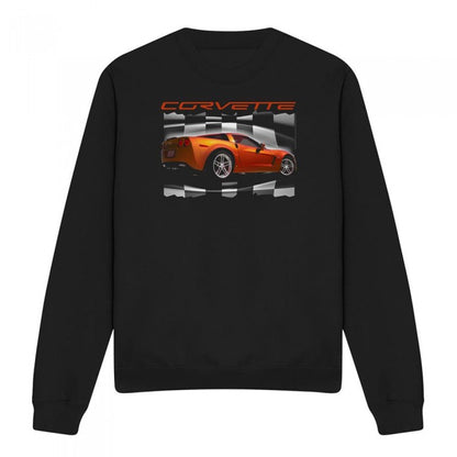 Front - Chevrolet Unisex Adult Orange Z06 Vette Sweatshirt