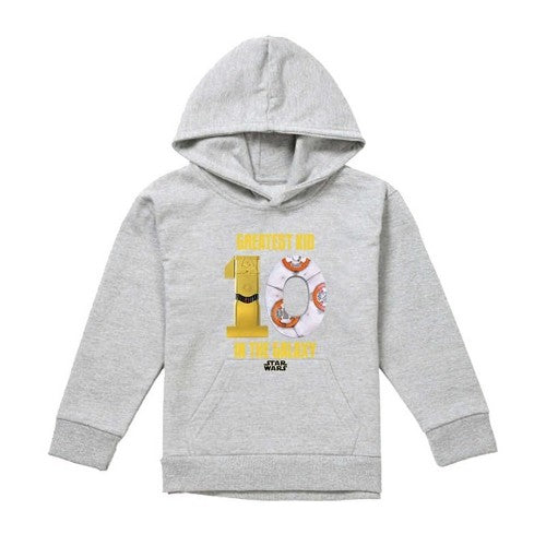 Front - Star Wars Childrens/Kids Greatest Kid C3PO BB-8 Heather Hoodie