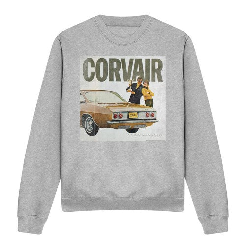 Front - Chevrolet Unisex Adult Corvair Ad Heather Sweatshirt