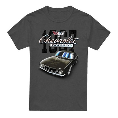 Front - Chevrolet Unisex Adult Classic Camaro Heather T-Shirt