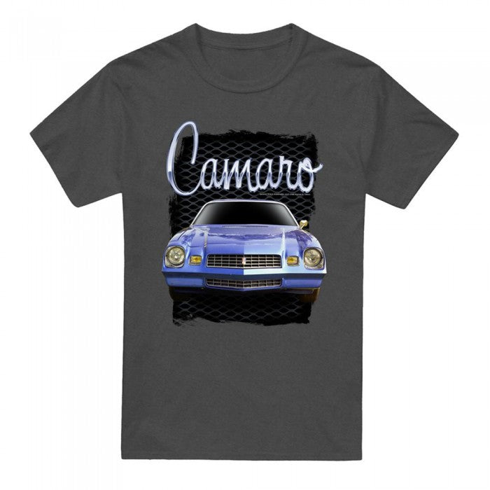 Front - Chevrolet Unisex Adult Yellow Camaro Heather T-Shirt