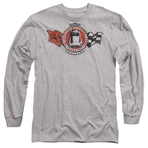 Front - Chevrolet Unisex Adult Gentlemens Racer Long-Sleeved T-Shirt