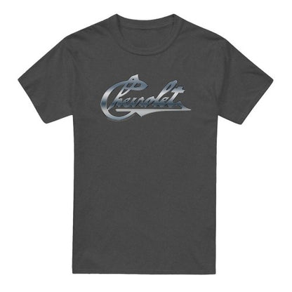 Front - Chevrolet Unisex Adult Chevy Bowtie Chrome Vintage T-Shirt