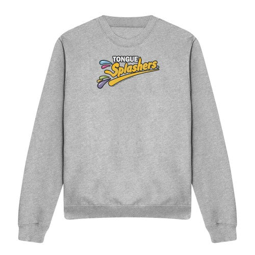 Front - Dubble Bubble Unisex Adult Tongue Splashers Logo Heather Sweatshirt