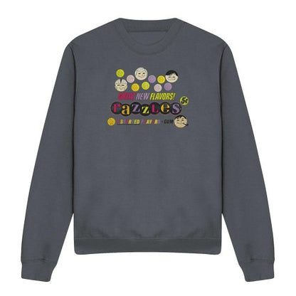 Front - Dubble Bubble Unisex Adult Razzles Retro Box Heather Sweatshirt