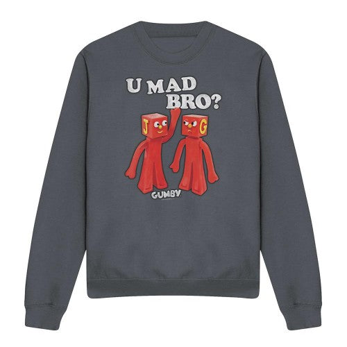 Front - Gumby Unisex Adult U Mad Bro Sweatshirt