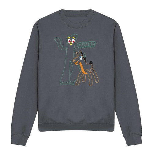 Front - Gumby Unisex Adult Outline Sweatshirt