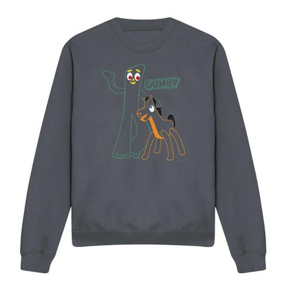 Front - Gumby Unisex Adult Outline Sweatshirt