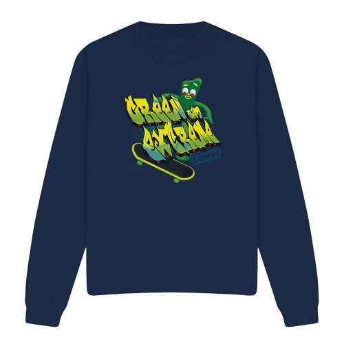 Front - Gumby Unisex Adult Green And Extreme Sweatshirt