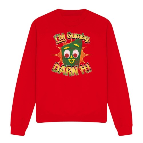 Front - Gumby Unisex Adult Darn It Sweatshirt