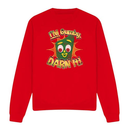 Front - Gumby Unisex Adult Darn It Sweatshirt