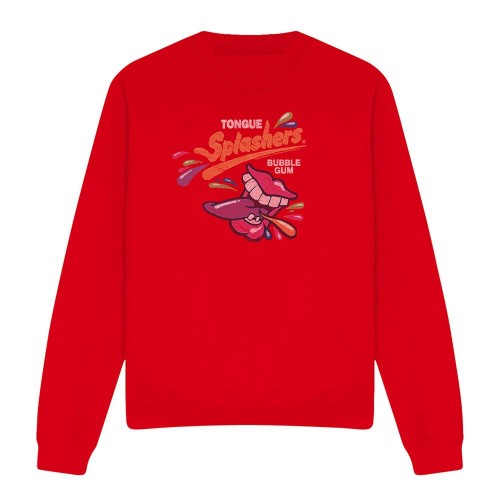 Front - Dubble Bubble Unisex Adult Distressed Logo Sweatshirt
