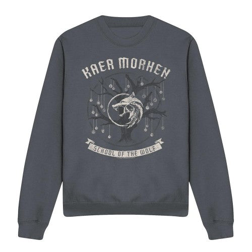 Front - The Witcher Unisex Adult Kaer Morhen Medallion Sweatshirt