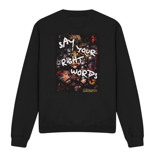 Front - Labyrinth Unisex Adult Right Words Sweatshirt